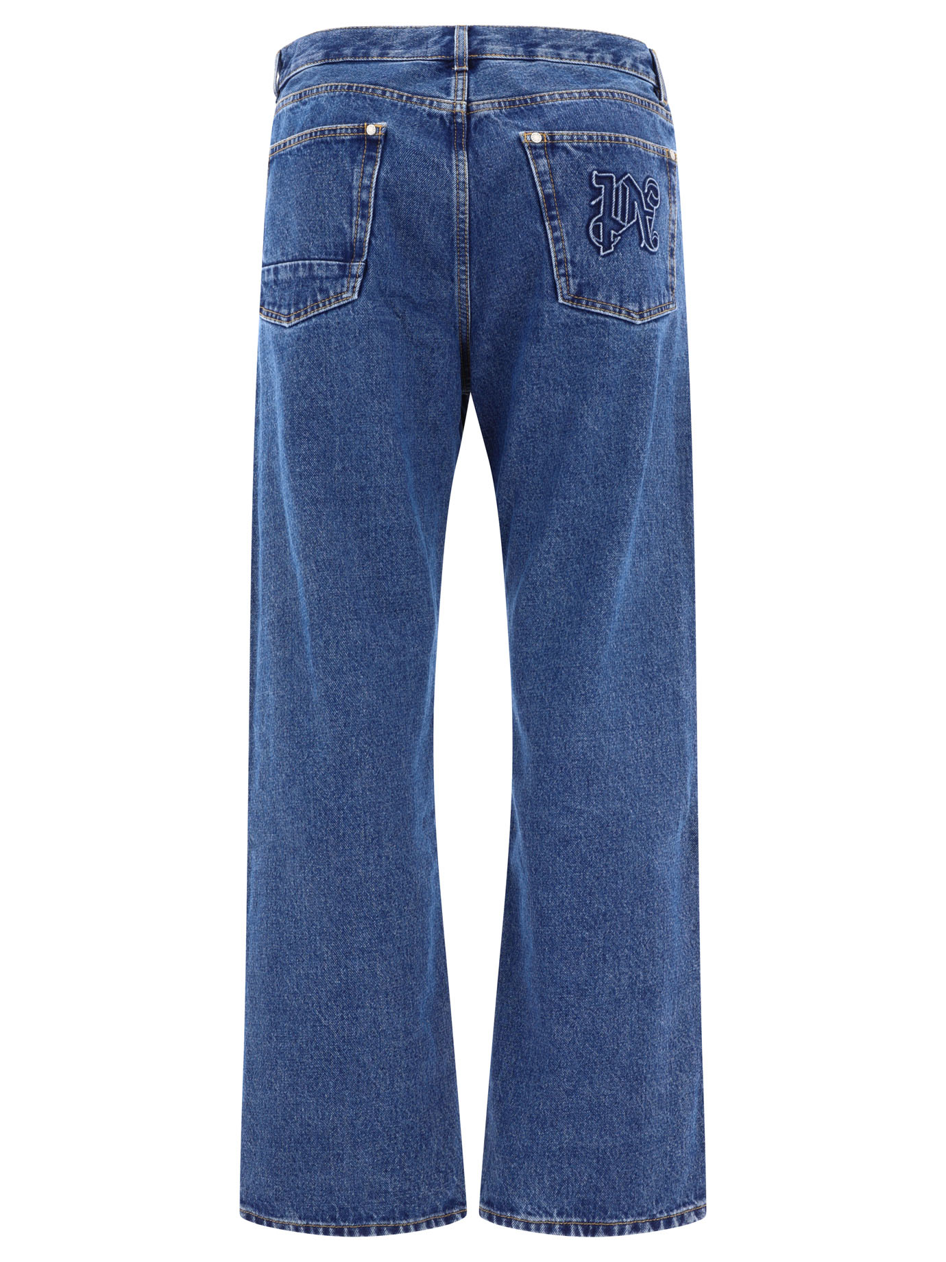 PALM ANGELS Blue Monogram workwear jeans